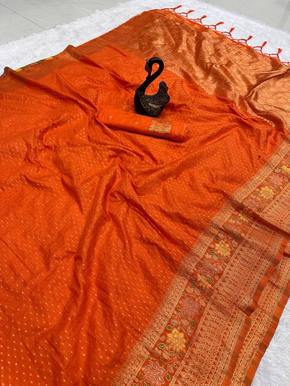 Hand-Dyed Georgette Saree.