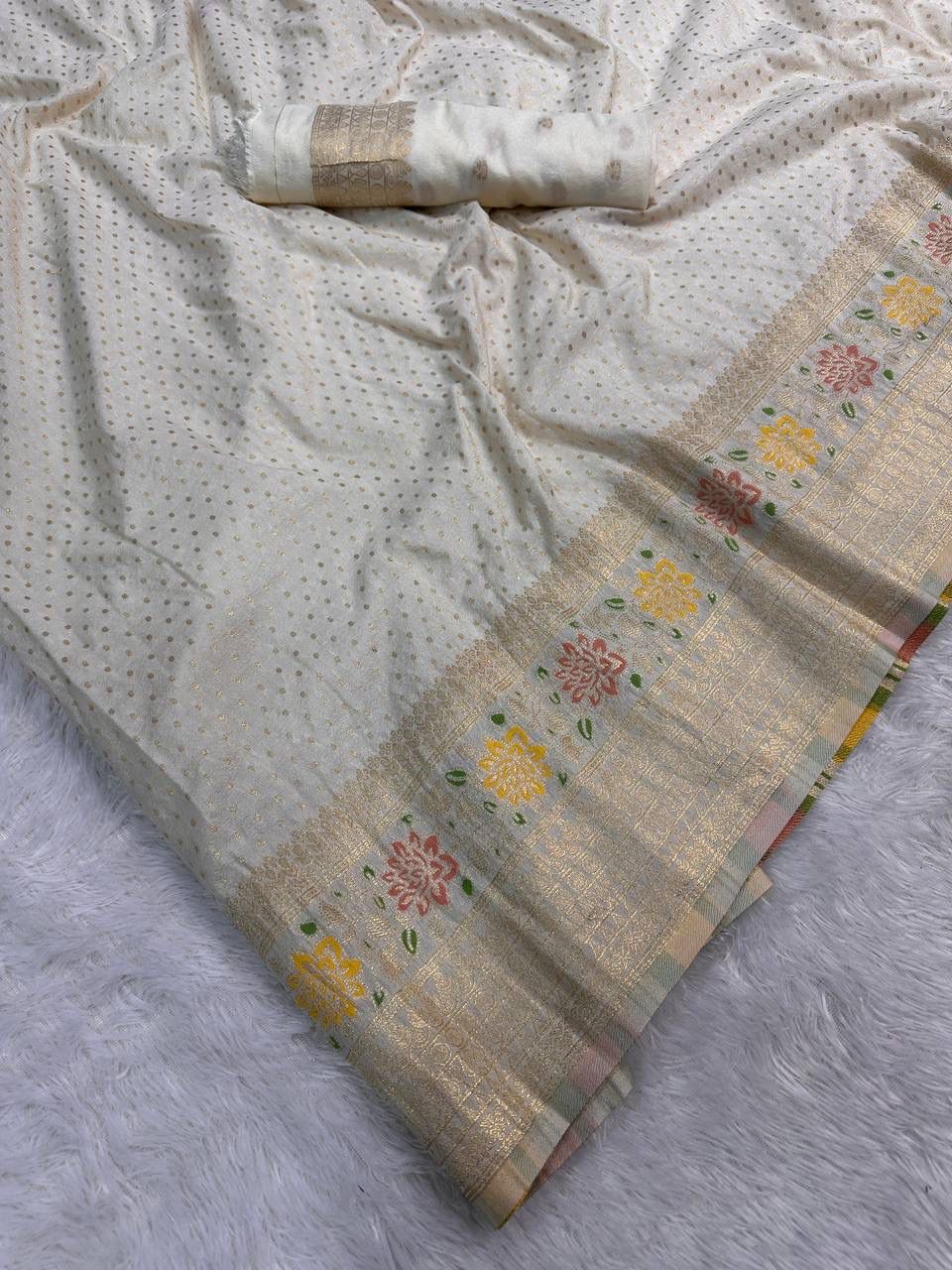 Hand-Dyed Georgette Saree.