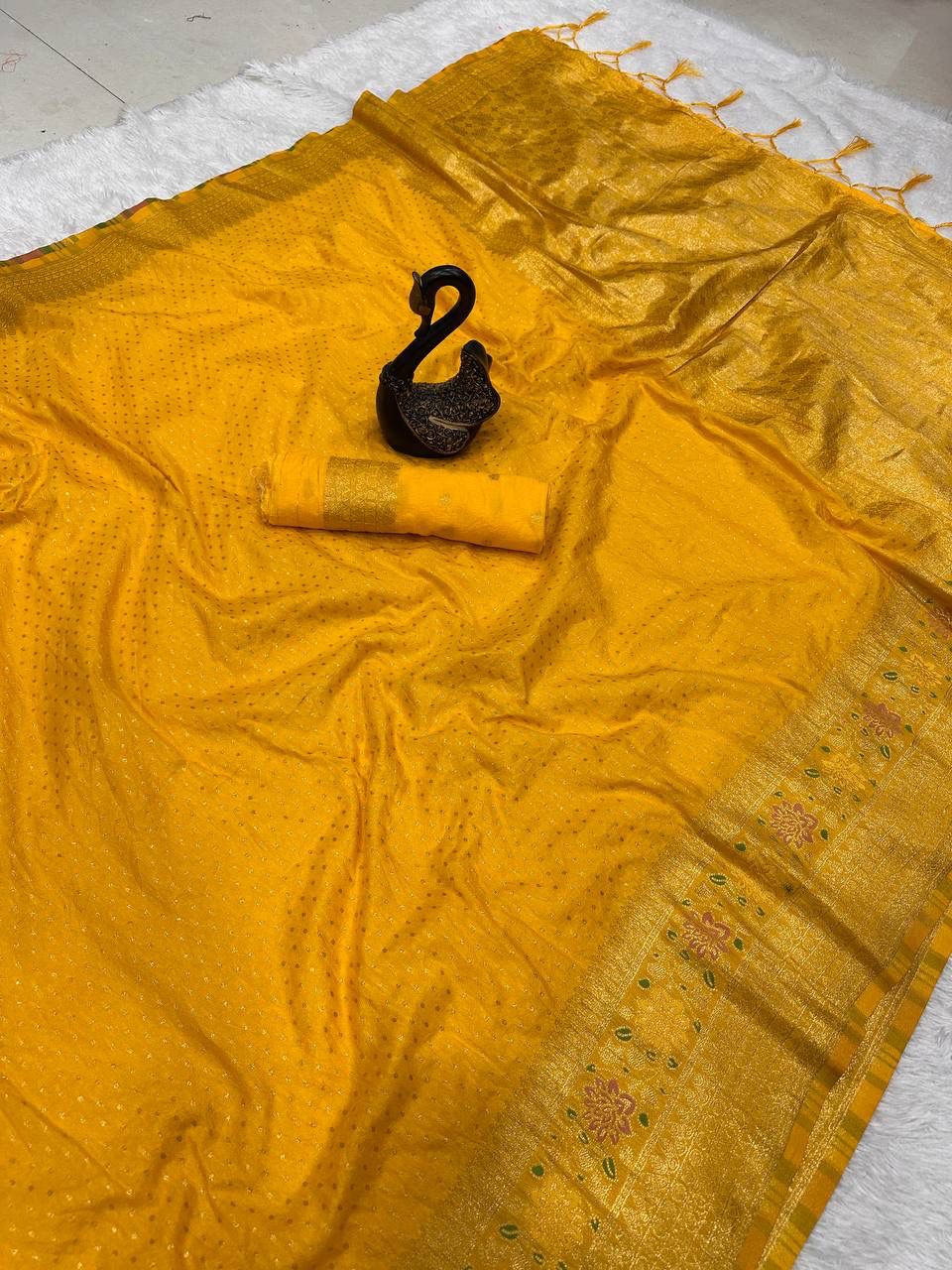 Hand-Dyed Georgette Saree.