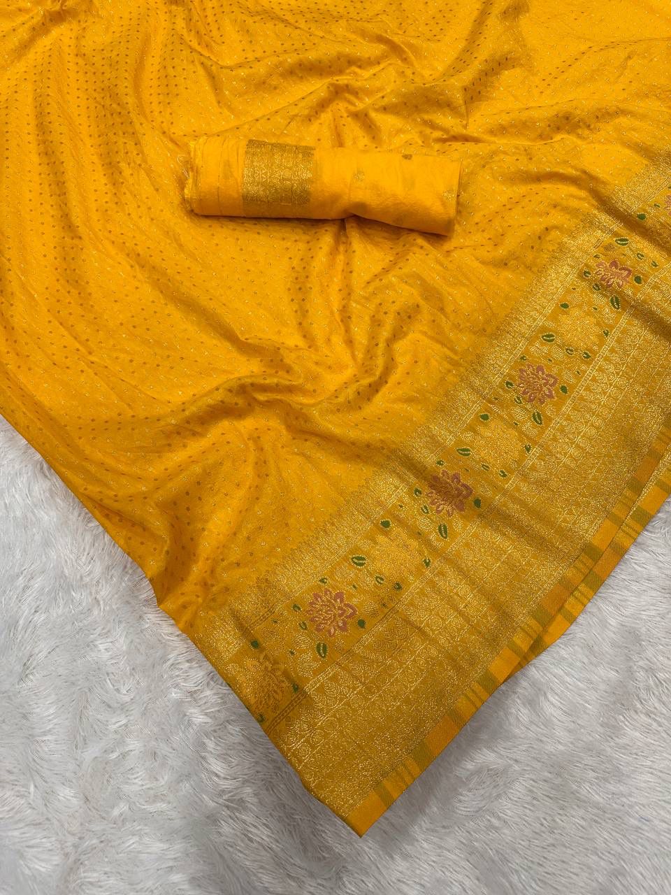 Hand-Dyed Georgette Saree.