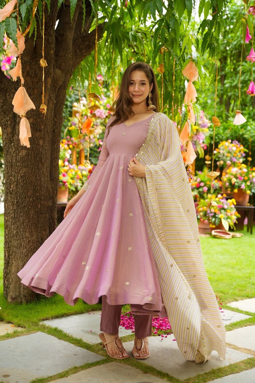 Graceful Georgette Gown Set.