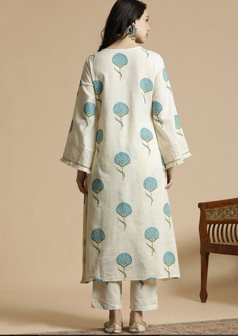 Premium Embroidered Kurta Palazzo Set.