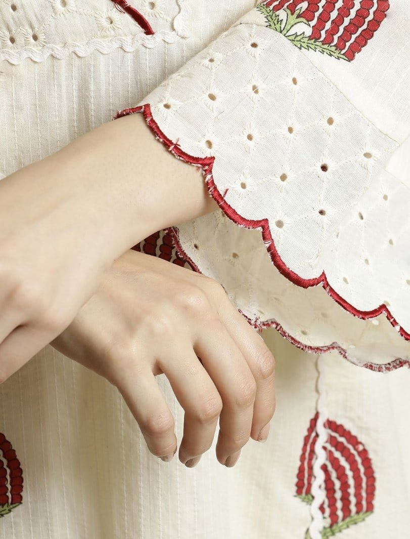 Premium Embroidered Kurta Palazzo Set.