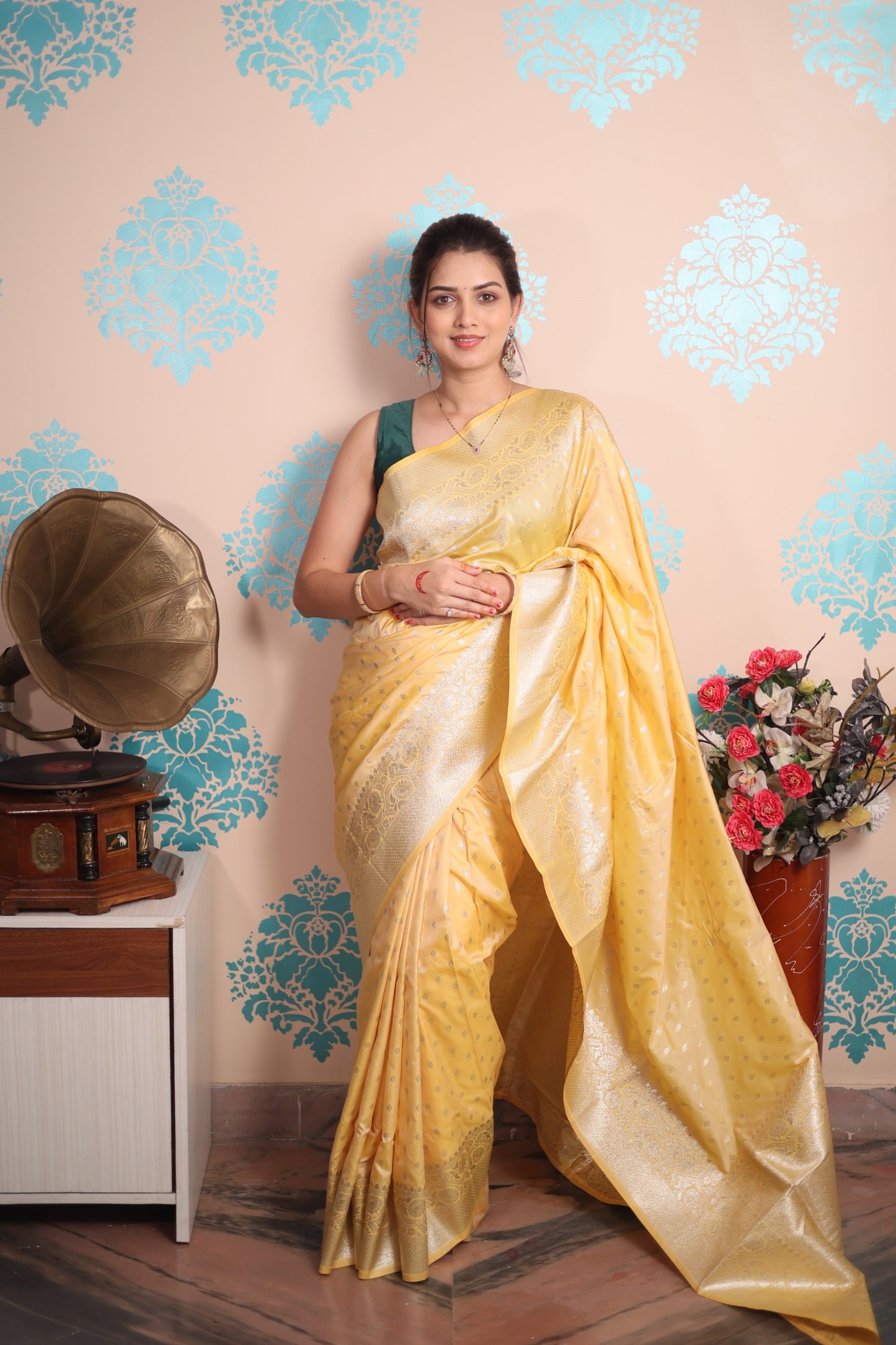 Banarasi Silk Saree Collection – with Golden Zari Work.