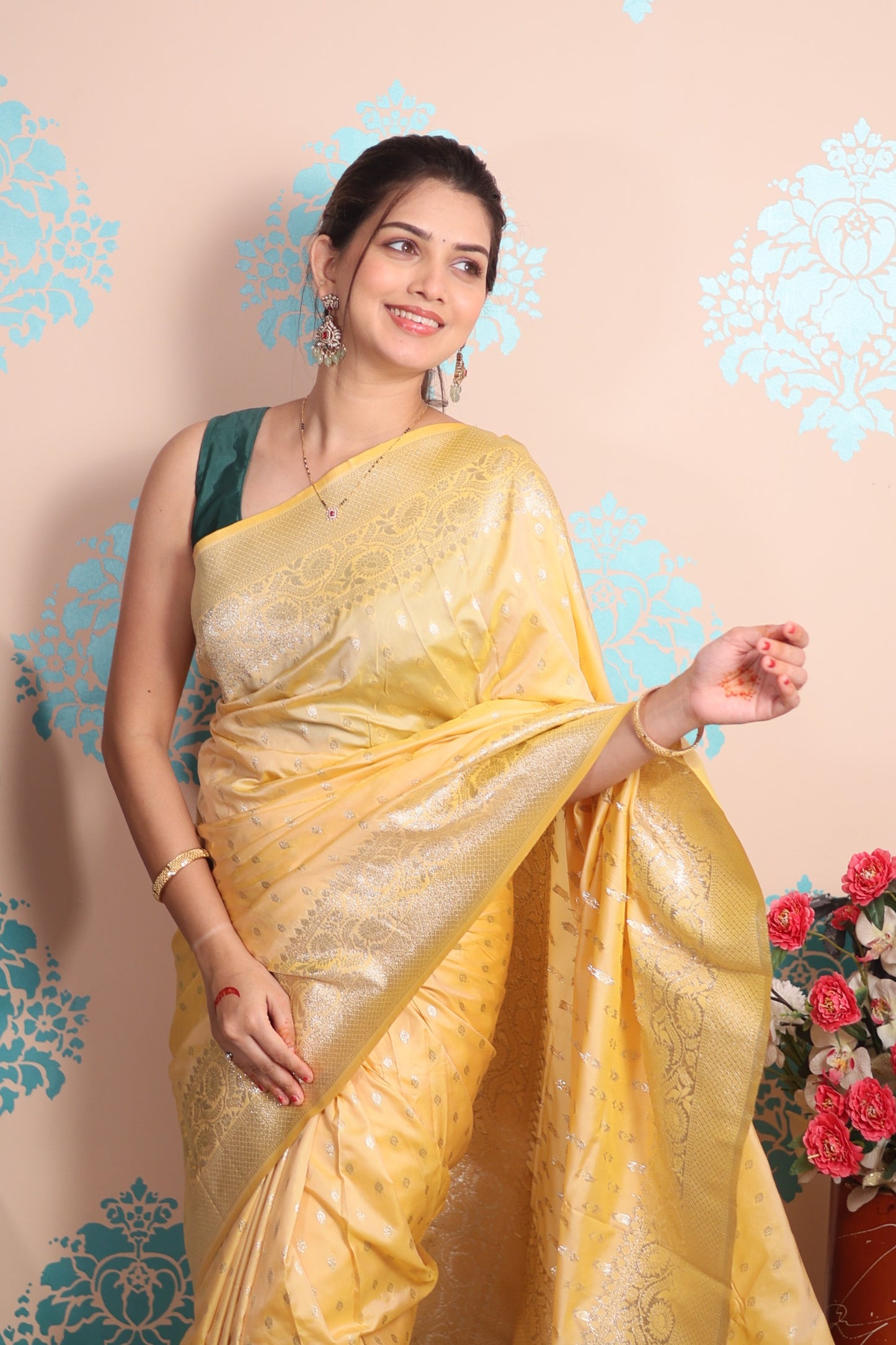 Banarasi Silk Saree Collection – with Golden Zari Work.