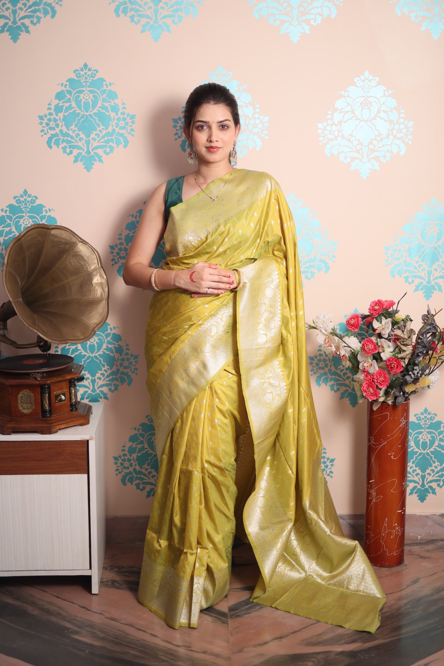 Banarasi Silk Saree Collection – with Golden Zari Work.