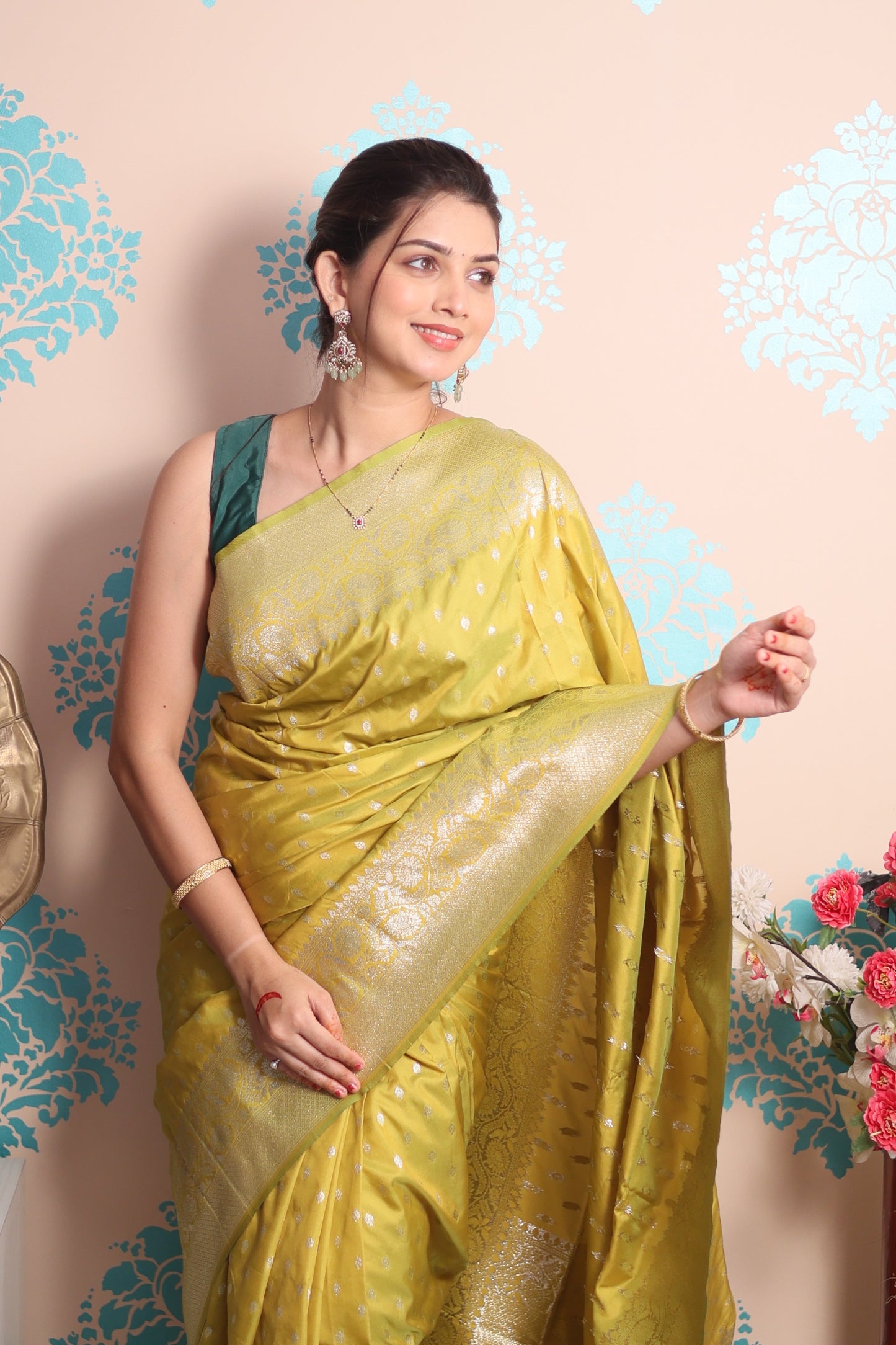 Banarasi Silk Saree Collection – with Golden Zari Work.