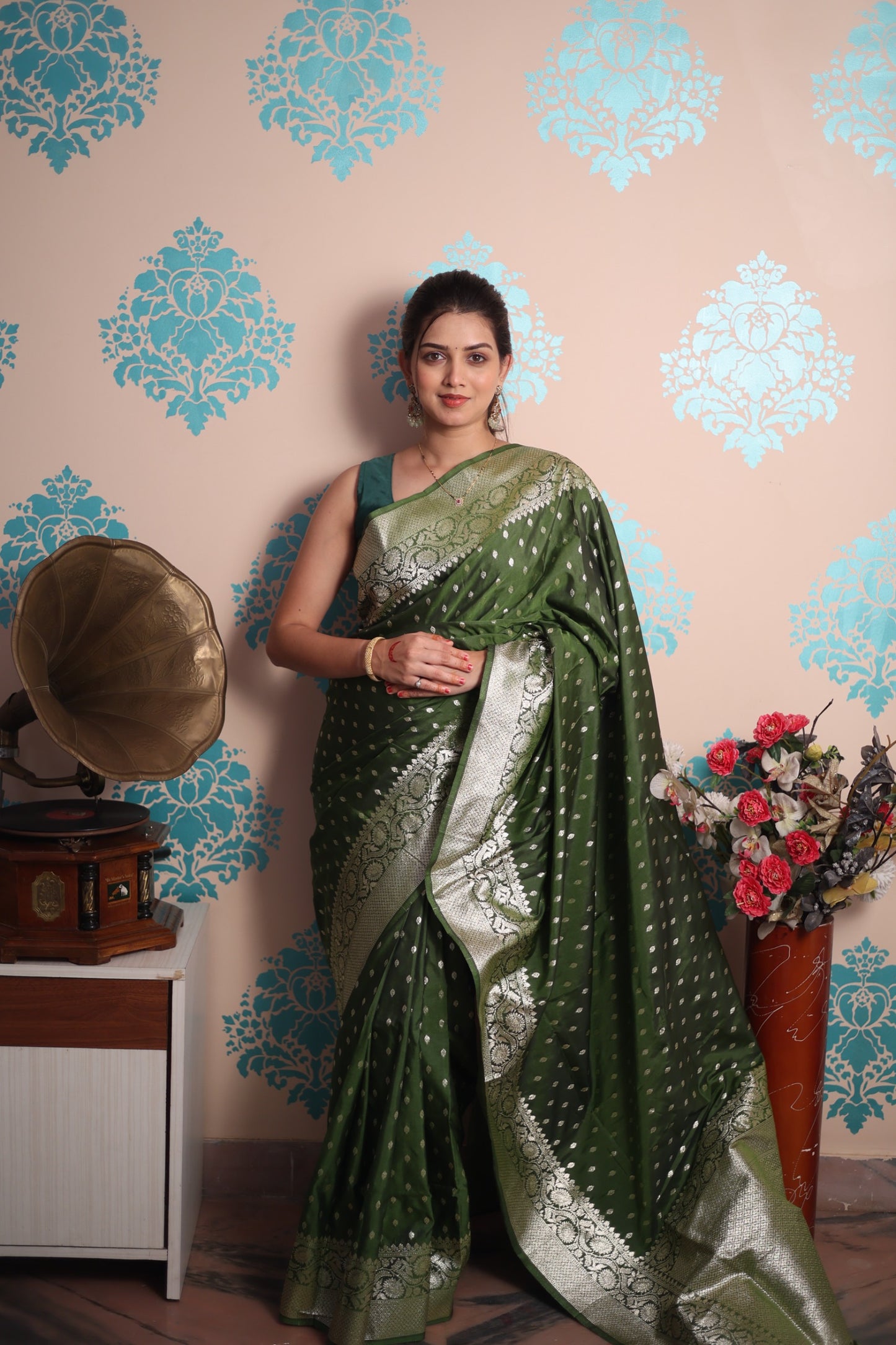 Banarasi Silk Saree Collection – with Golden Zari Work.