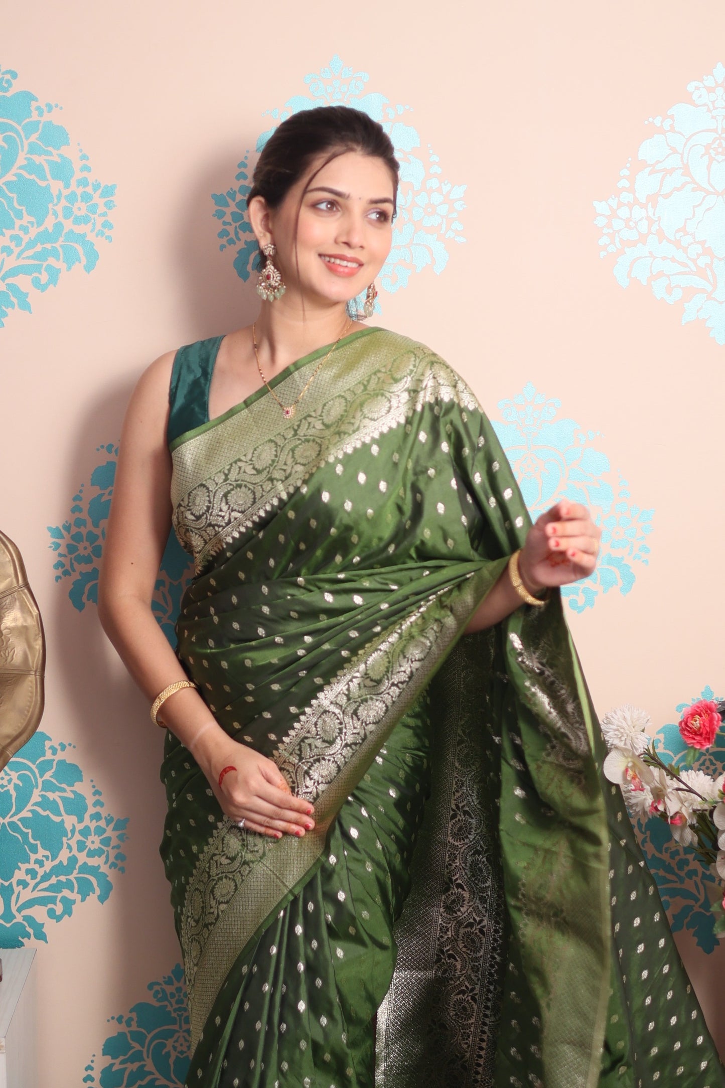 Banarasi Silk Saree Collection – with Golden Zari Work.