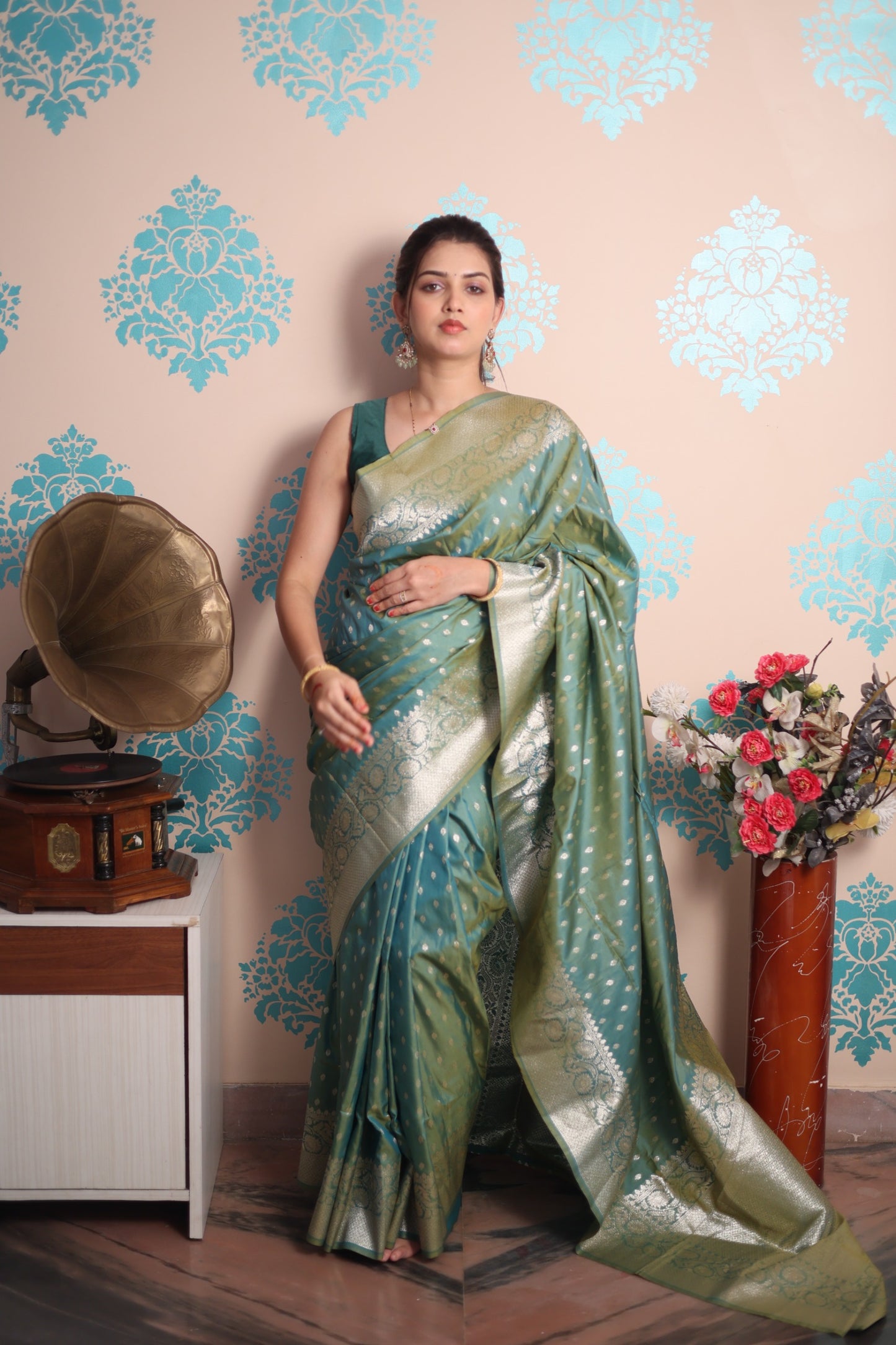 Banarasi Silk Saree Collection – with Golden Zari Work.