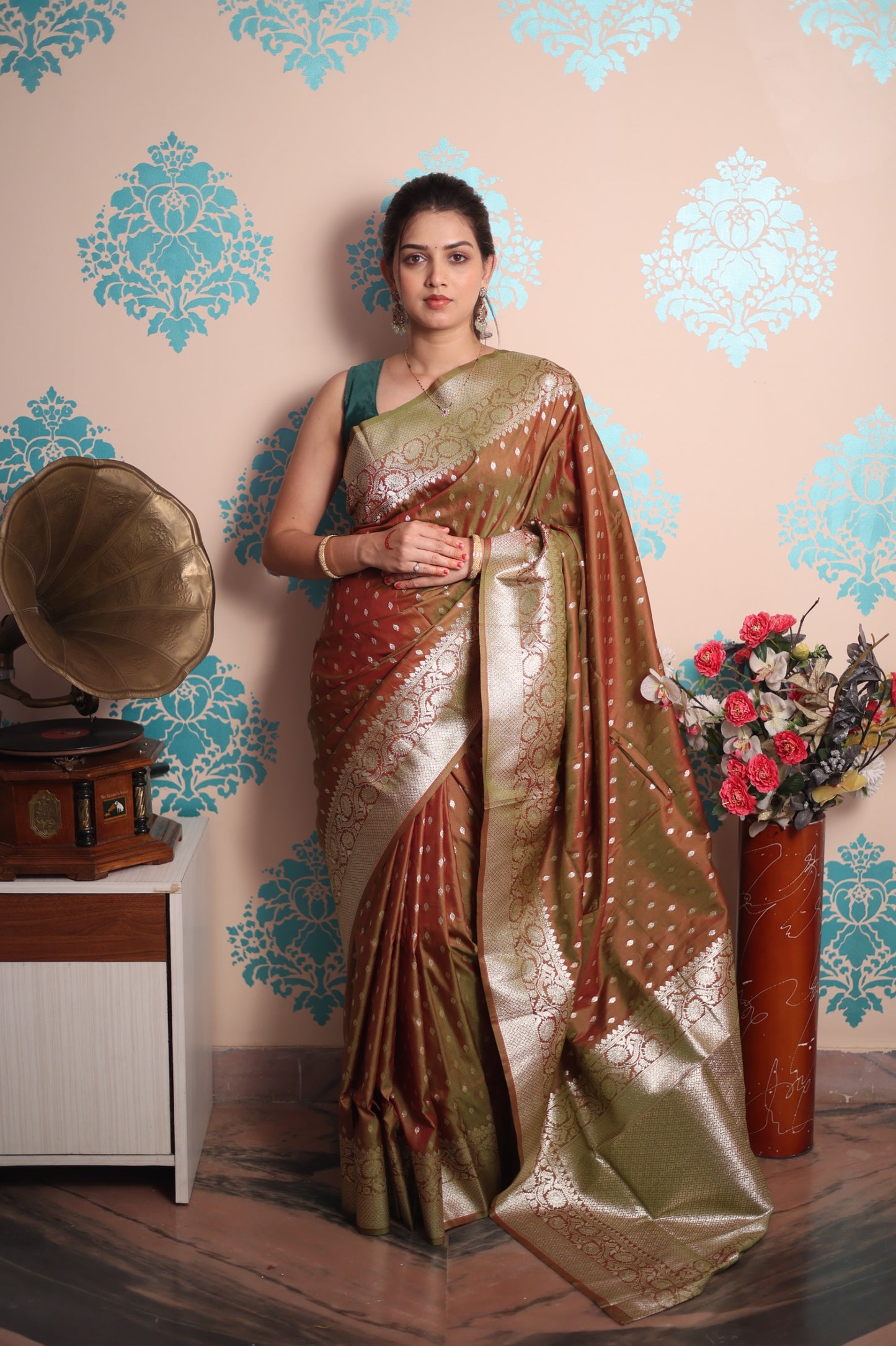 Banarasi Silk Saree Collection – with Golden Zari Work.