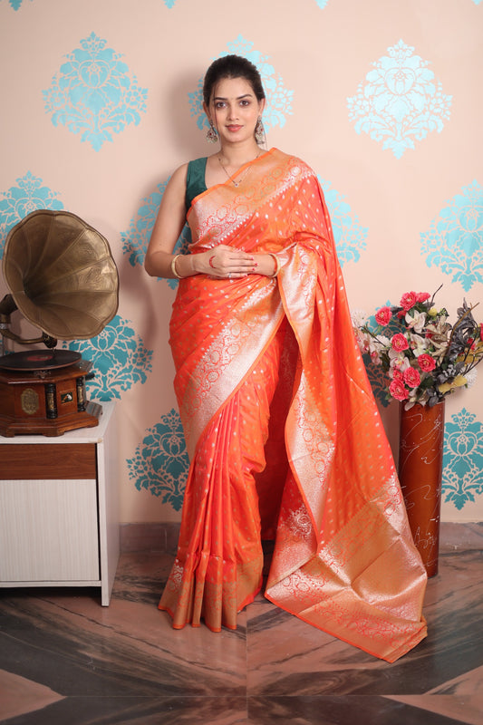 Banarasi Silk Saree Collection – with Golden Zari Work.