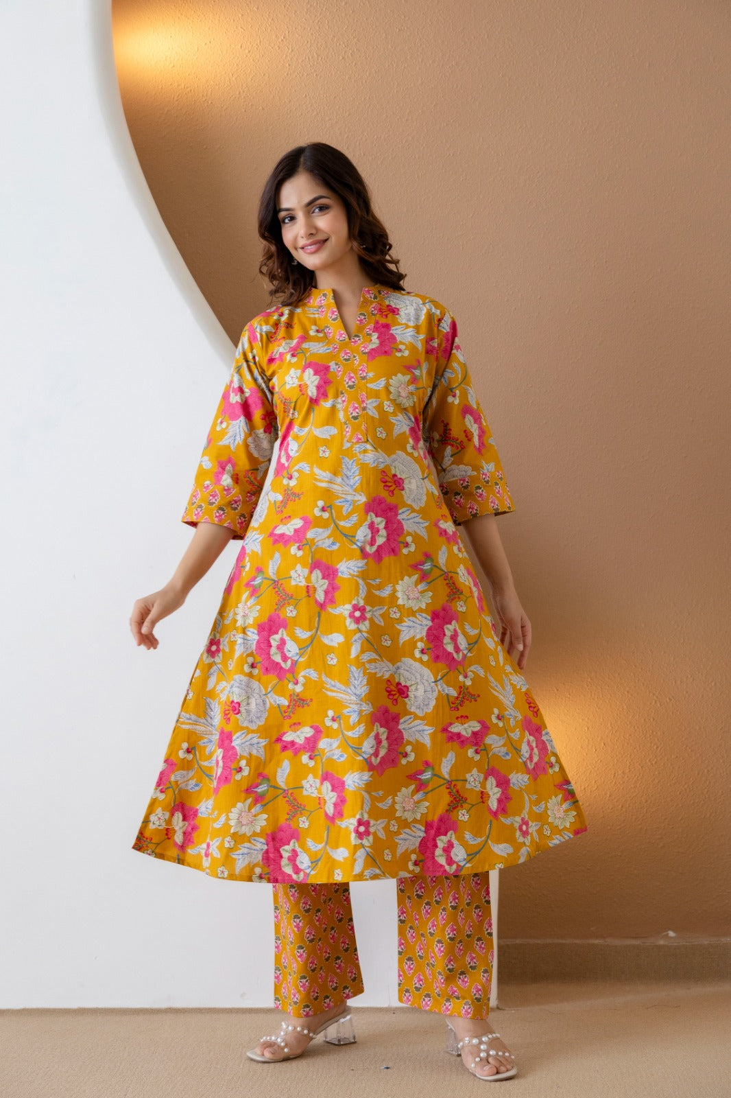 Exclusive Designer Jaipuri Printed Cotton Top-Bottom Set.