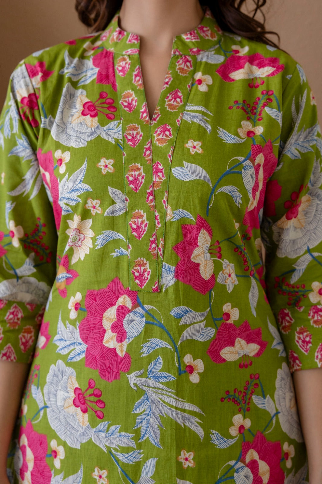 Exclusive Designer Jaipuri Printed Cotton Top-Bottom Set.