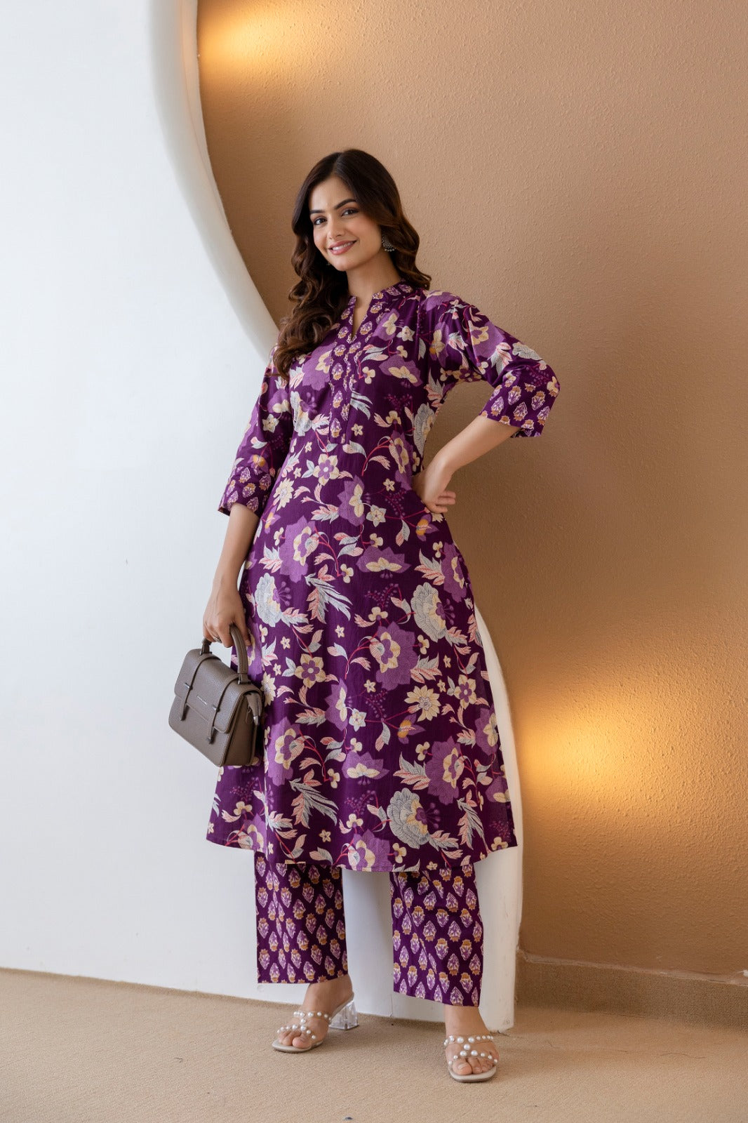 Exclusive Designer Jaipuri Printed Cotton Top-Bottom Set.