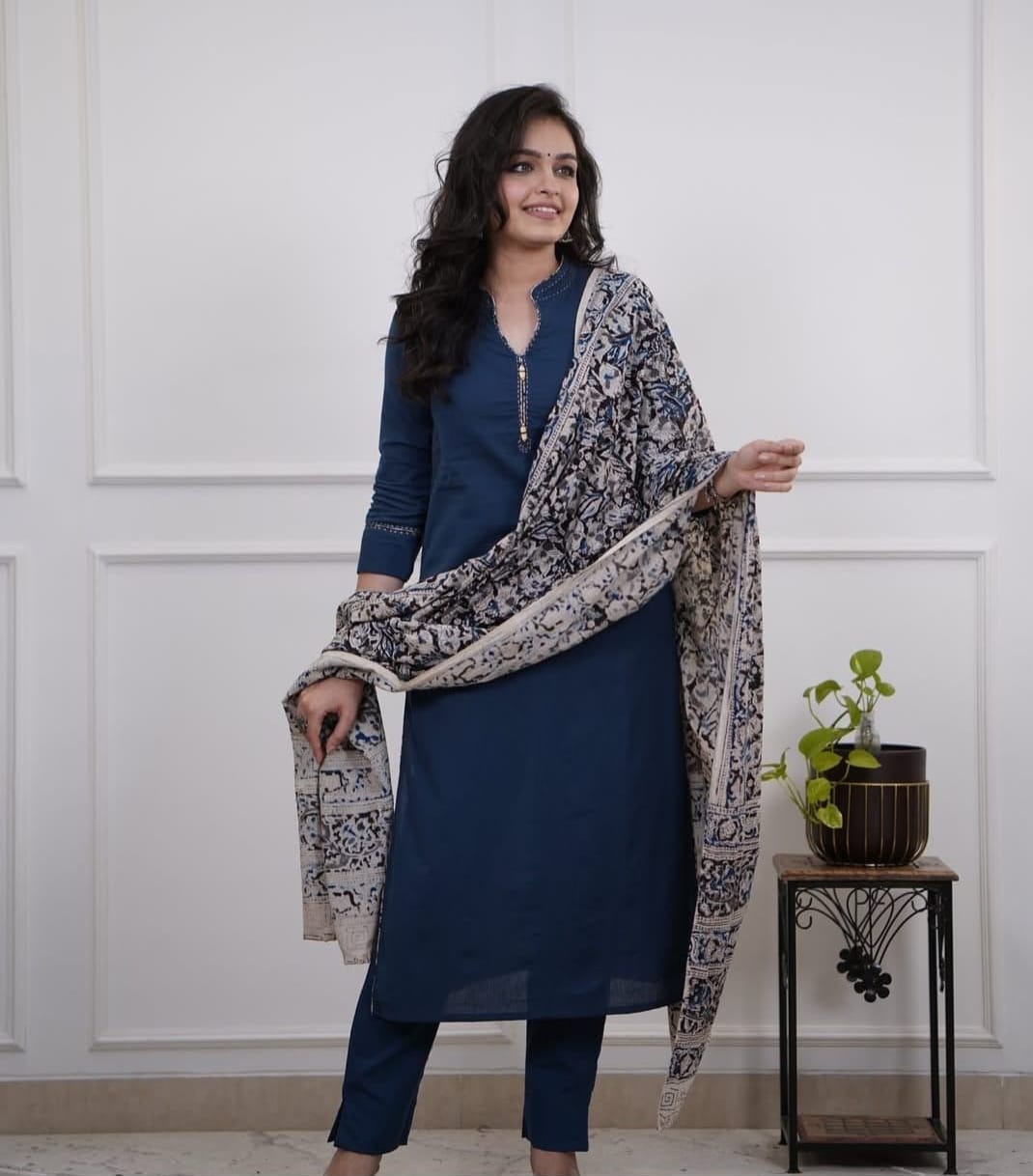 Premium Cotton Kurti, Pant Dupatta Sets.