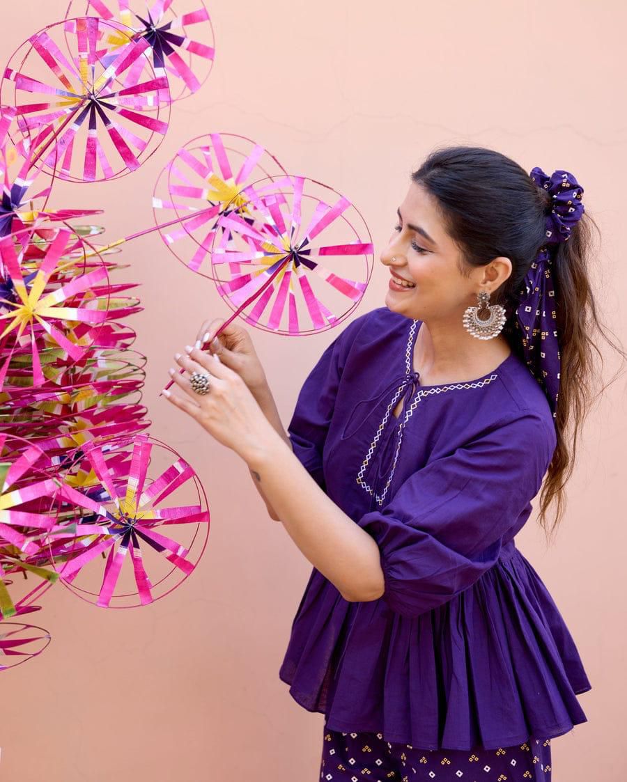 PREMIUM FINE COTTON KURTI PALAZZO CO-ORD SET.