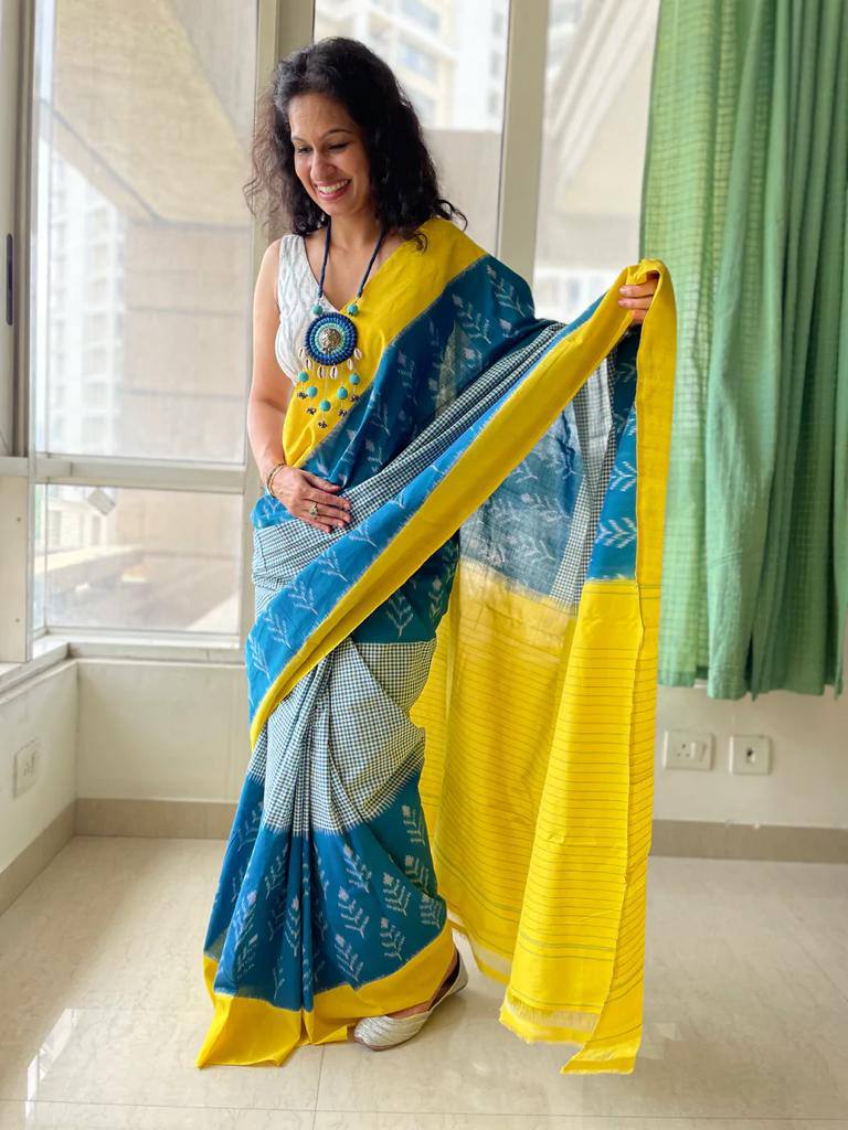 Digital Print Linen Saree