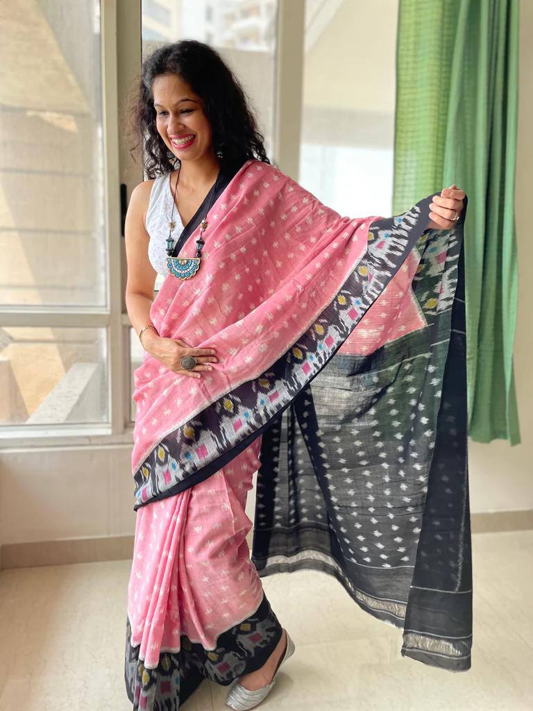Digital Print Linen Saree