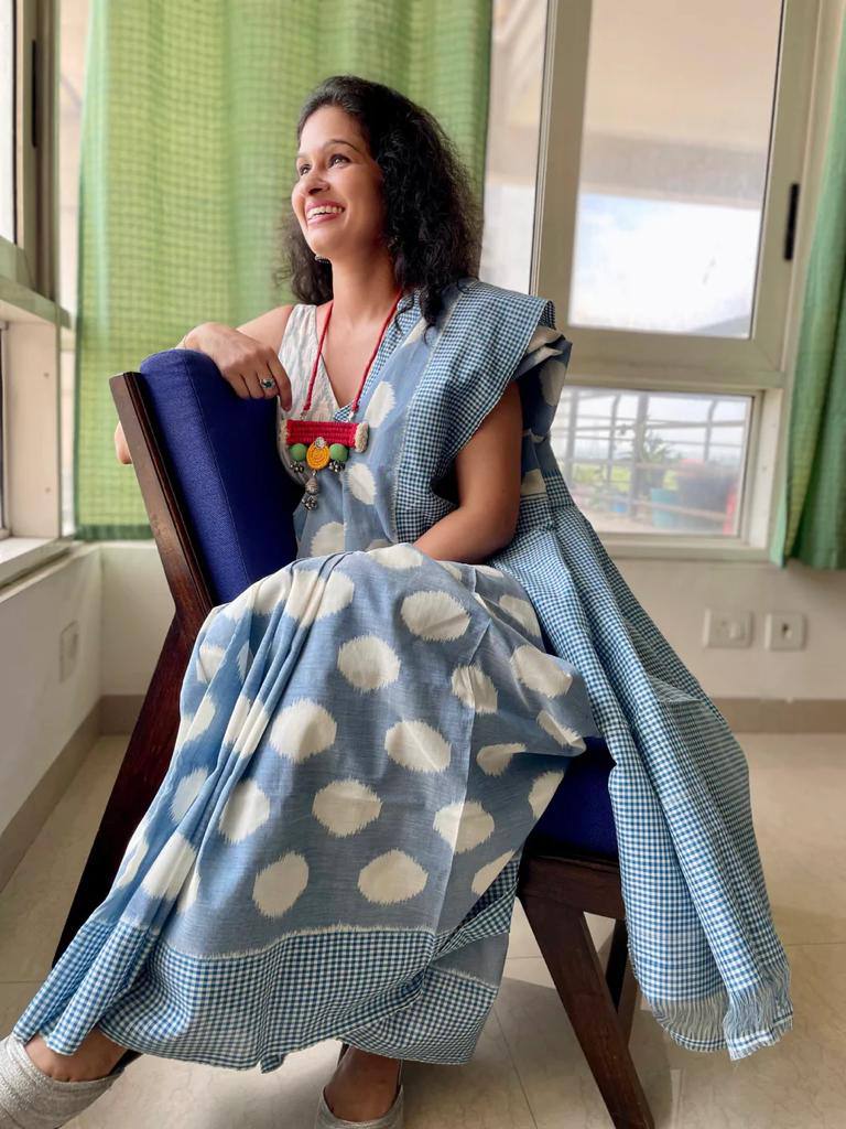 Digital Print Linen Saree
