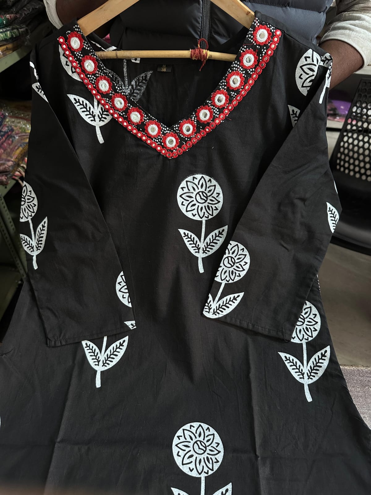 Pure Cotton Embroidery Kurti - with Cottan Pant & Dupatta