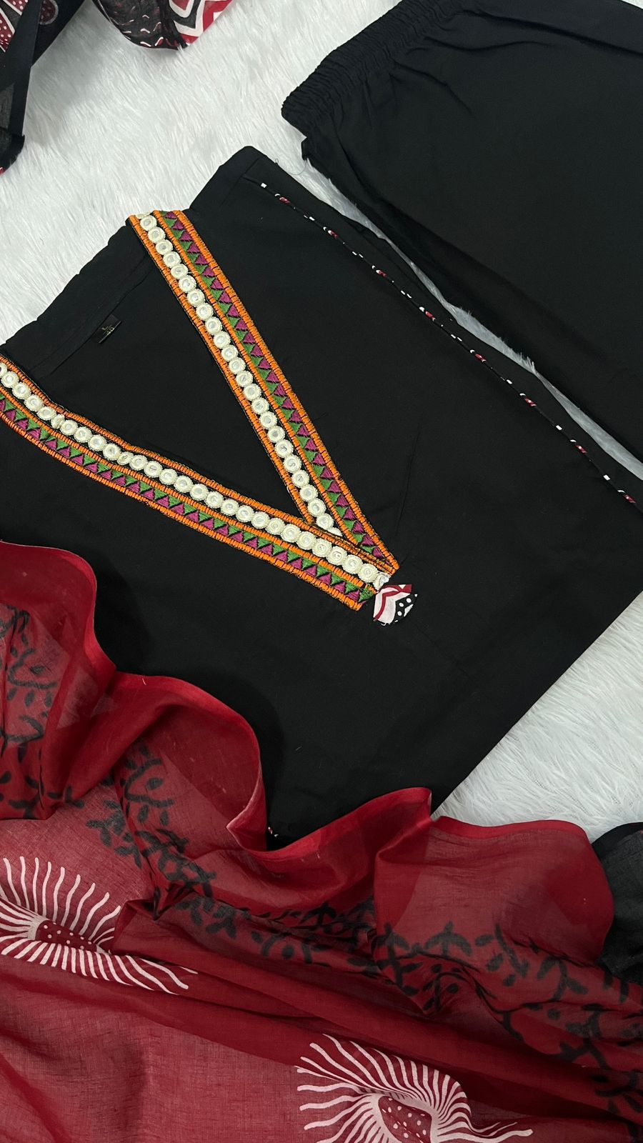 Effortless Elegance with Intricate Embroidery