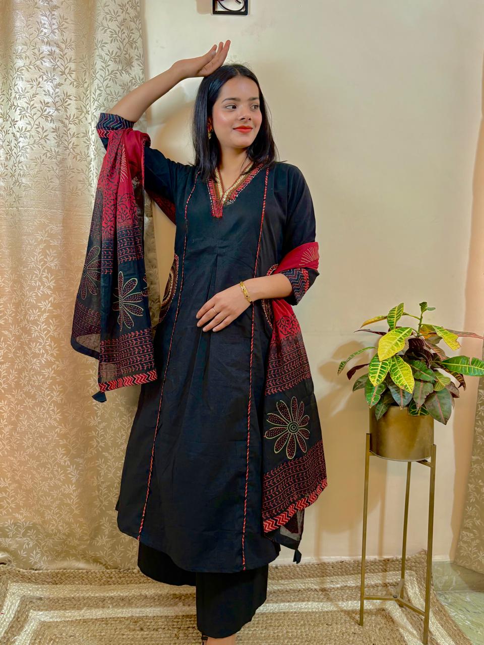 Effortless Elegance with Intricate Embroidery