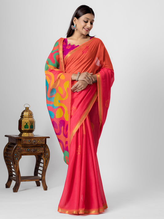 Crafted in Liva viscose mul-light Sarees