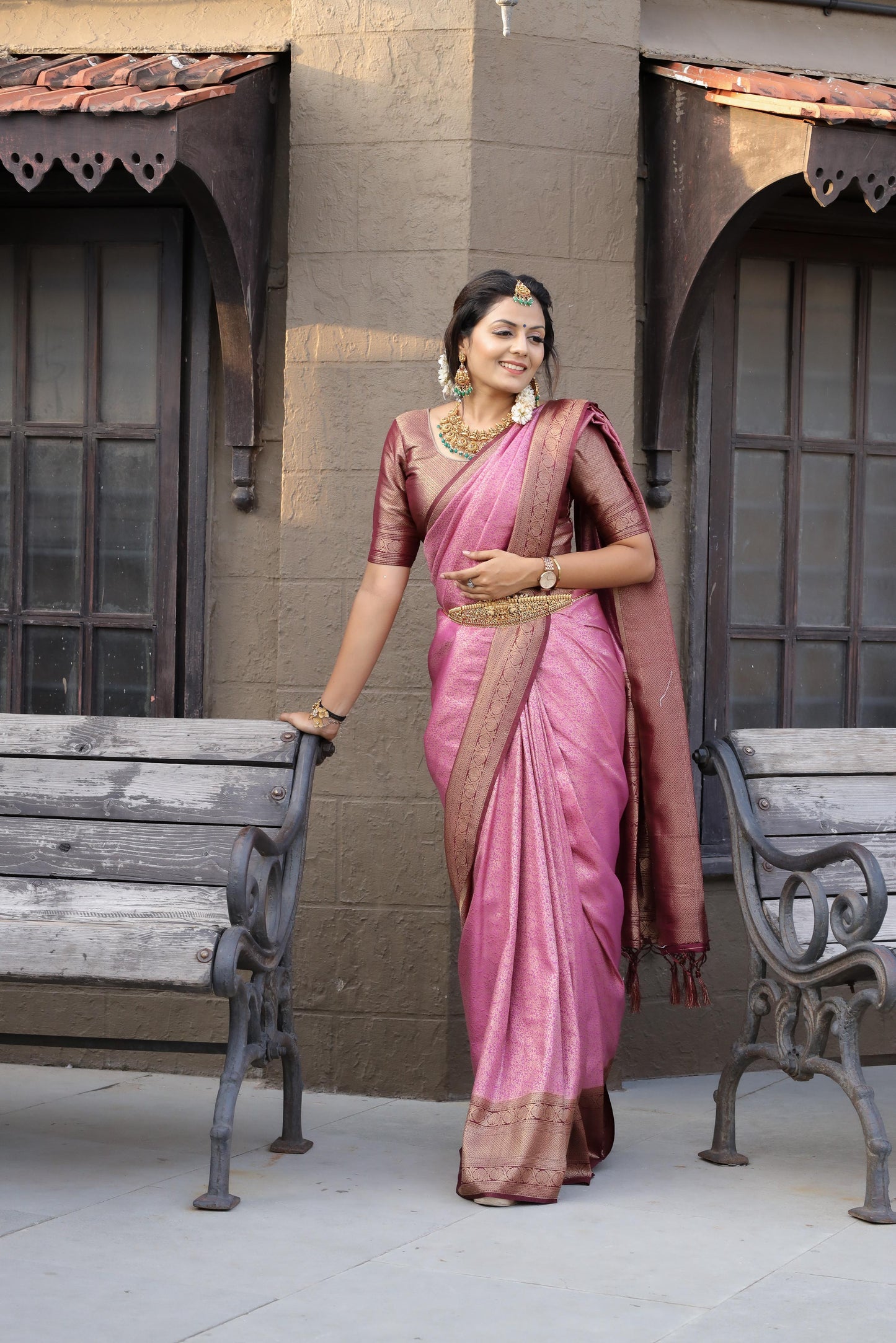 Soft Semi Kanchivaram Saree in Orange