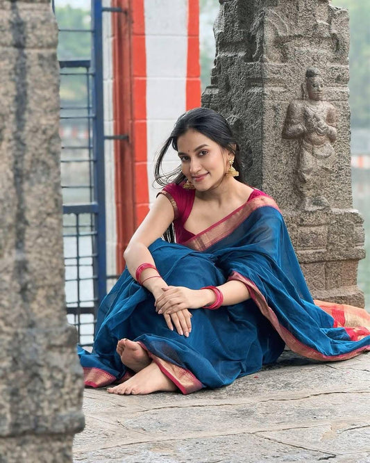 Lichi Silk Breathable Organic Banarasi Saree