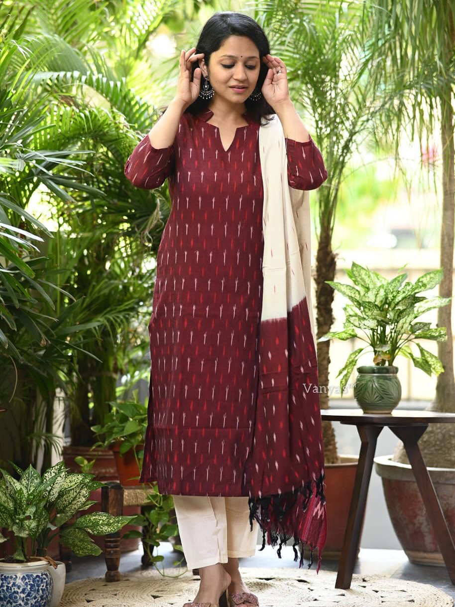 PREMIUM KURTI COLLECTION WITH HANDLOOM LINEN DUPATTA