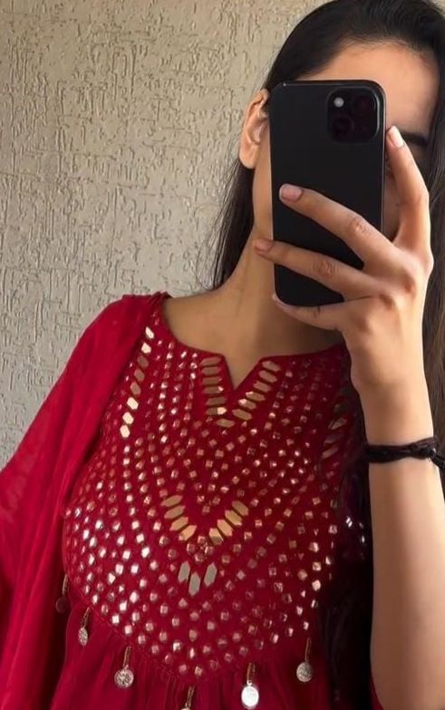 Mirror Work Kurti Set