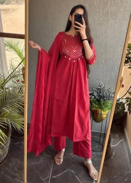 Mirror Work Kurti Set