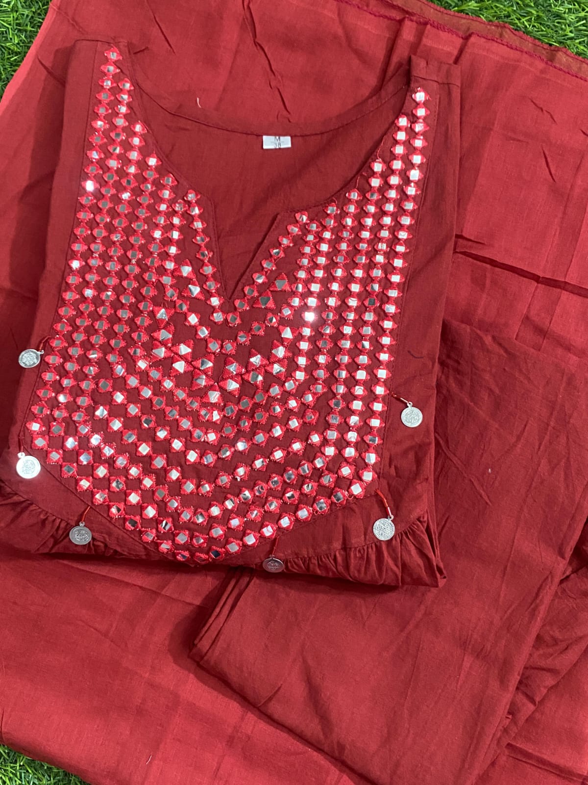 Mirror Work Kurti Set