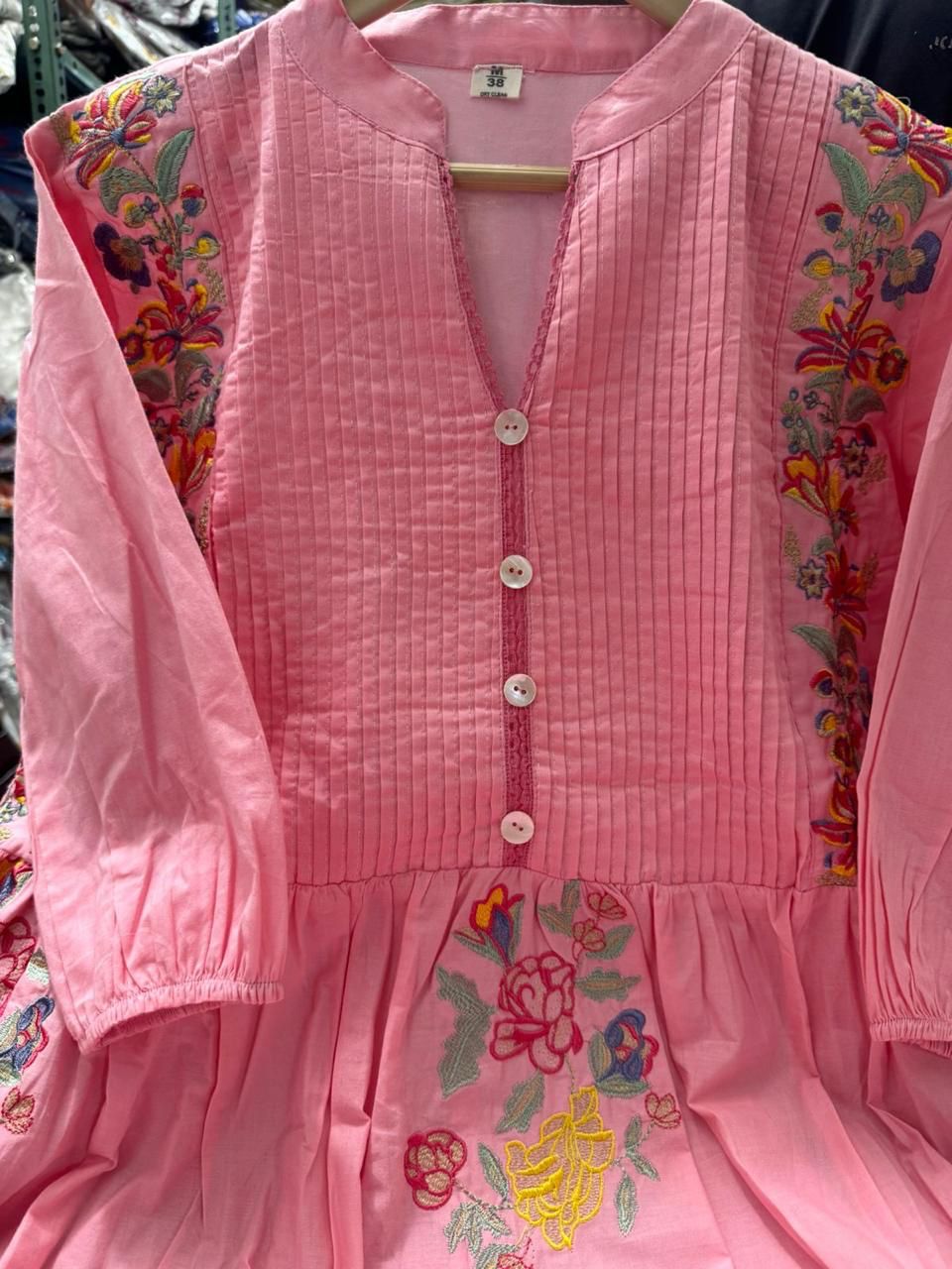 Pastel Bloom – Elegant Floral Kurti Set for Effortless Grace