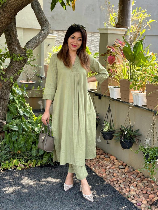 All-Day Comfort Plain Co-Ord Set in Pure Cotton