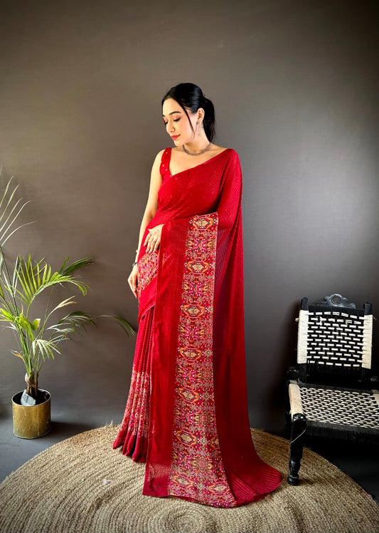 ROYAL RED HERITAGE – Designer Fancy Saree