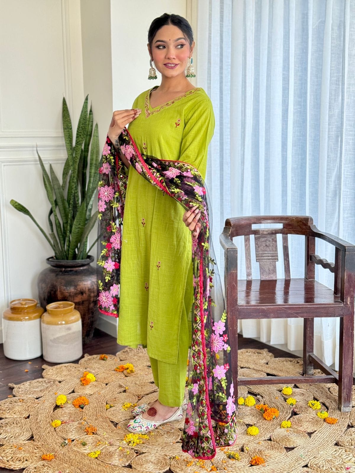 Premium Semi Party Wear Kurti Set