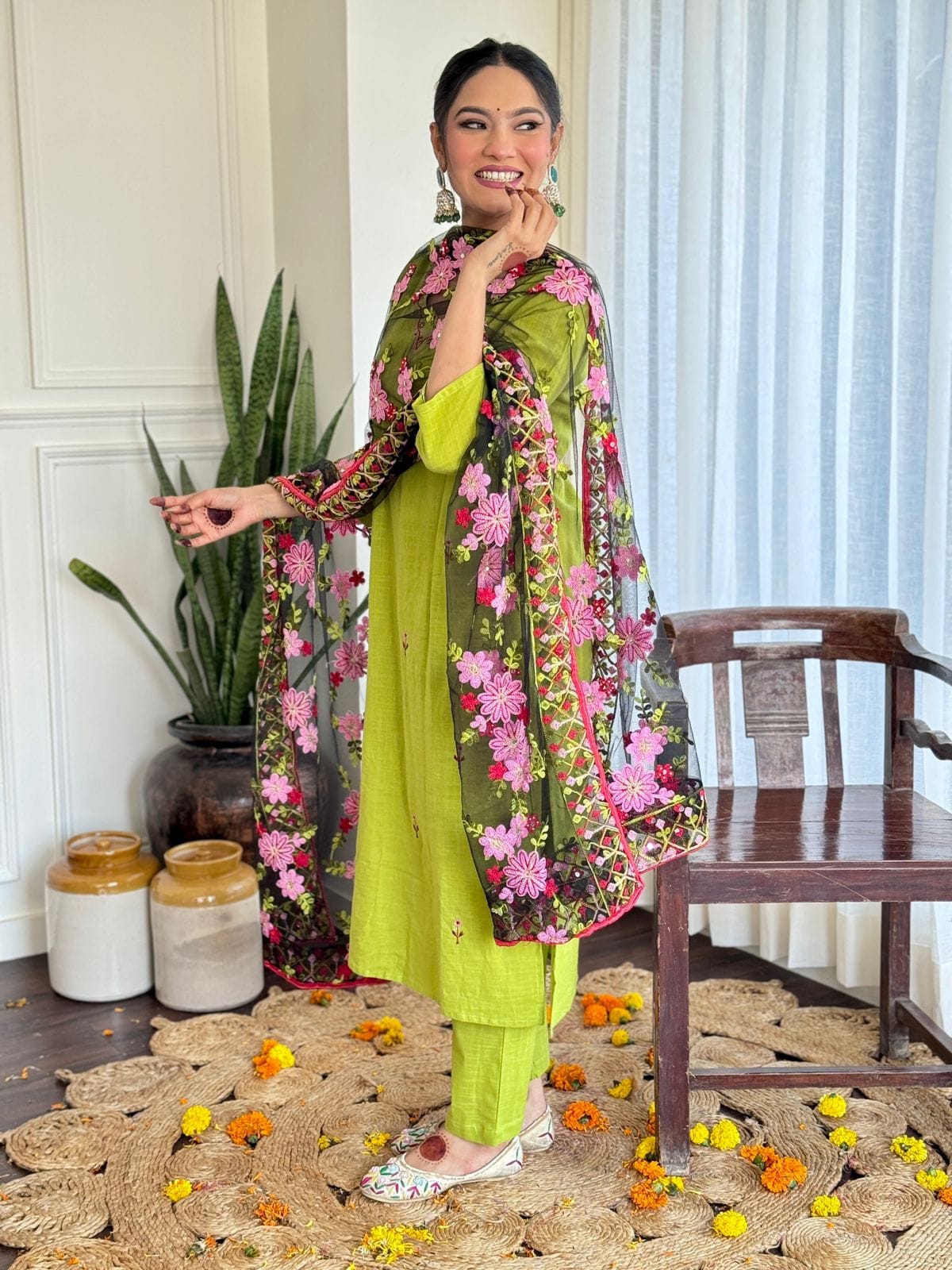 Premium Semi Party Wear Kurti Set