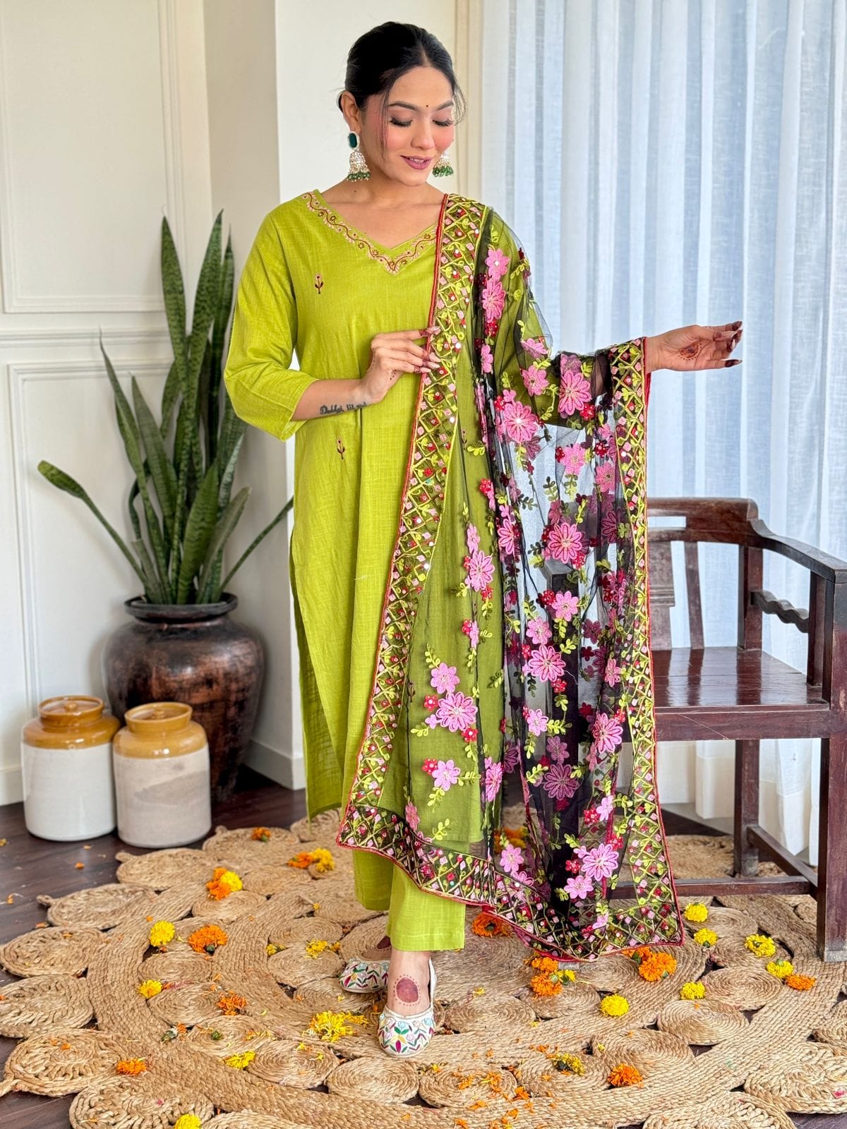 Premium Semi Party Wear Kurti Set