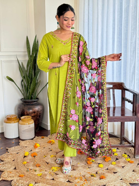 Premium Semi Party Wear Kurti Set