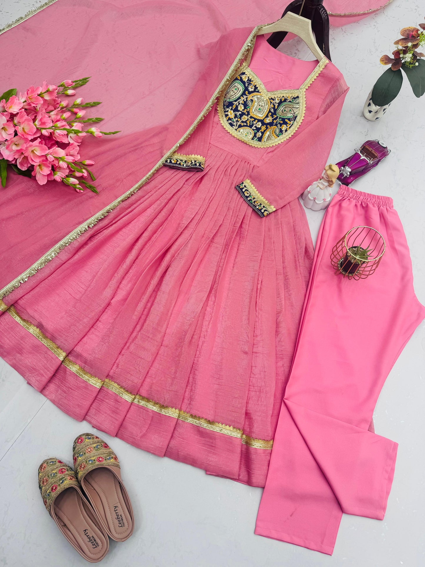 Party Wear Kurti Set - Pretty in Pink