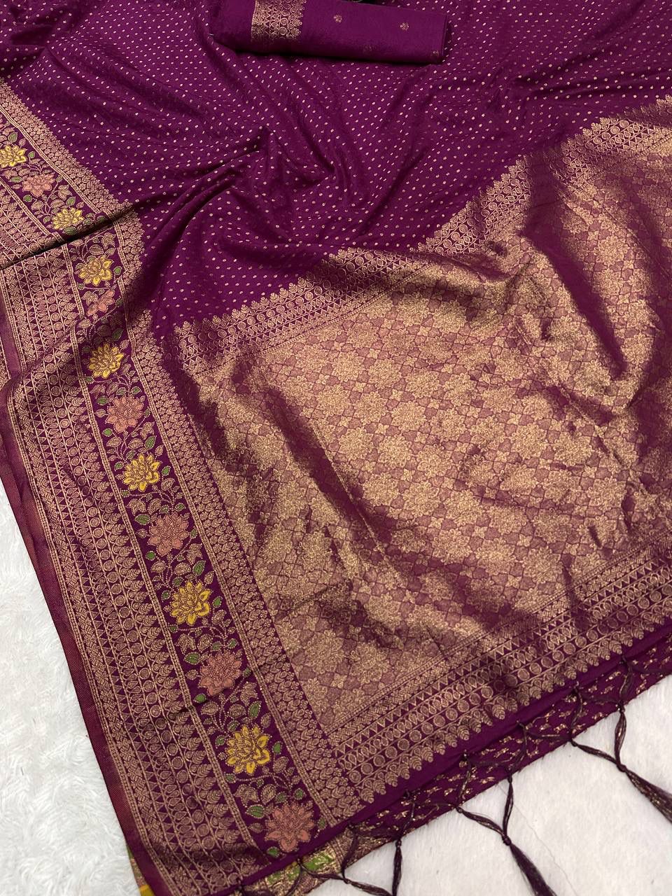 Hand-Dyed Georgette Saree.