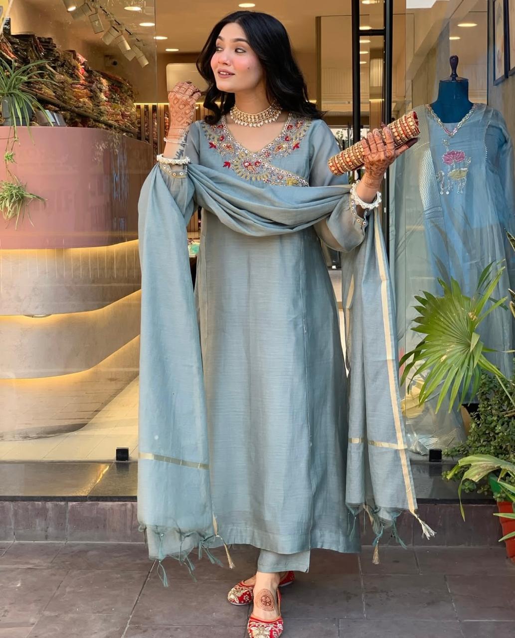 3-Piece Kurti Sets – Embroidery, Sequins & Graceful Detailing.